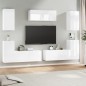 Set di Mobili Porta TV 7 pz Bianco Lucido in Legno Multistrato Set di Mobili Porta TV 7 pz Bianco Lucido in Legno Multistrato