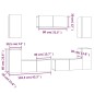 Set di Mobili Porta TV 7 pz Bianco Lucido in Legno Multistrato Set di Mobili Porta TV 7 pz Bianco Lucido in Legno Multistrato