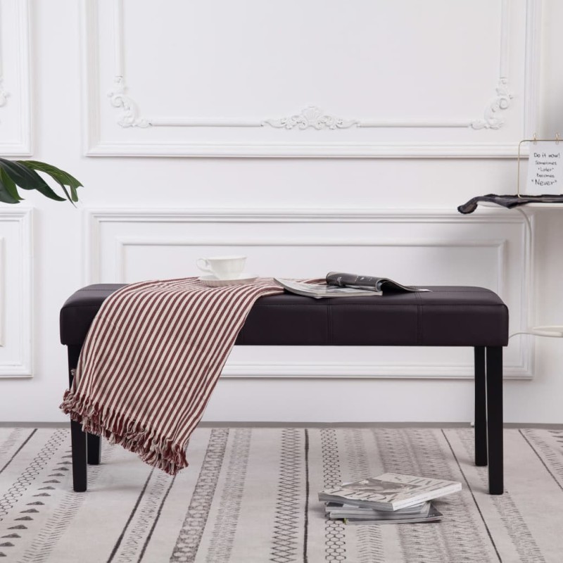 vidaXL Panca 106 cm Marrone in Similpelle