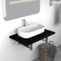 vidaXL Mobile da Bagno Nero 60x40x16,3 cm vidaXL Mobile da Bagno Nero 60x40x16,3 cm
