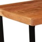 vidaXL Set da Bar 3 pz in Legno Massello di Acacia e Vera Pelle vidaXL Set da Bar 3 pz in Legno Massello di Acacia e Vera Pelle