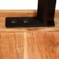 vidaXL Set da Bar 3 pz in Legno Massello di Acacia e Vera Pelle vidaXL Set da Bar 3 pz in Legno Massello di Acacia e Vera Pelle