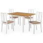 vidaXL Set per Sala da Pranzo 5 pz in MDF Bianco vidaXL Set per Sala da Pranzo 5 pz in MDF Bianco