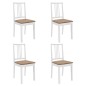vidaXL Set per Sala da Pranzo 5 pz in MDF Bianco vidaXL Set per Sala da Pranzo 5 pz in MDF Bianco