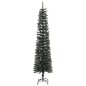 Albero di Natale Artificiale Sottile con Base Verde 240 cm PVC Albero di Natale Artificiale Sottile con Base Verde 240 cm PVC