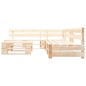 vidaXL Set Divani da Giardino con Pallet 4 pz Naturale in Legno vidaXL Set Divani da Giardino con Pallet 4 pz Naturale in Legno