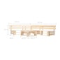 vidaXL Set Divani da Giardino con Pallet 4 pz Naturale in Legno vidaXL Set Divani da Giardino con Pallet 4 pz Naturale in Legno