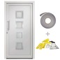 vidaXL Porta di Ingresso Bianca 98x208 cm vidaXL Porta di Ingresso Bianca 98x208 cm