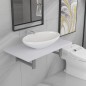 vidaXL Set Mobili da Bagno 2 pz Ceramica Bianco vidaXL Set Mobili da Bagno 2 pz Ceramica Bianco