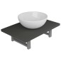 vidaXL Set Mobili da Bagno 2 pz Ceramica Grigio vidaXL Set Mobili da Bagno 2 pz Ceramica Grigio