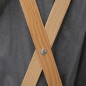 vidaXL Cesto della Biancheria Pieghevole Grigio Legno e Tessuto vidaXL Cesto della Biancheria Pieghevole Grigio Legno e Tessuto