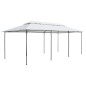 vidaXL Gazebo con Tende 600x298x270 cm Bianco 180g/m² vidaXL Gazebo con Tende 600x298x270 cm Bianco 180g/m²