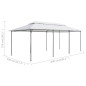 vidaXL Gazebo con Tende 600x298x270 cm Bianco 180g/m² vidaXL Gazebo con Tende 600x298x270 cm Bianco 180g/m²