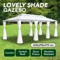 vidaXL Gazebo con Tende 600x298x270 cm Bianco 180g/m² vidaXL Gazebo con Tende 600x298x270 cm Bianco 180g/m²