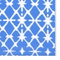 vidaXL Tappeto da Esterni Blu e Bianco 80x150 cm in PP vidaXL Tappeto da Esterni Blu e Bianco 80x150 cm in PP