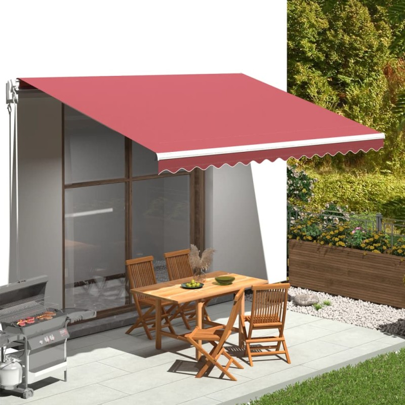 vidaXL Tessuto di Ricambio per Tenda da Sole Rosso Borgogna 4,5x3,5 m vidaXL Tessuto di Ricambio per Tenda da Sole Rosso Borgogna 4,5x3,5 m