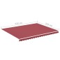 vidaXL Tessuto di Ricambio per Tenda da Sole Rosso Borgogna 4,5x3,5 m vidaXL Tessuto di Ricambio per Tenda da Sole Rosso Borgogna 4,5x3,5 m