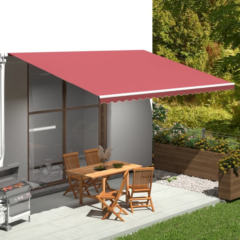 vidaXL Tessuto di Ricambio per Tenda da Sole Rosso Borgogna 5x3,5 m vidaXL Tessuto di Ricambio per Tenda da Sole Rosso Borgogna 5x3,5 m