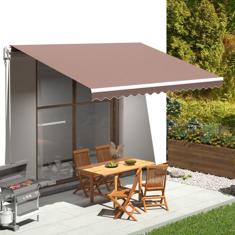 vidaXL Tessuto di Ricambio per Tenda da Sole Marrone 4,5x3 m vidaXL Tessuto di Ricambio per Tenda da Sole Marrone 4,5x3 m