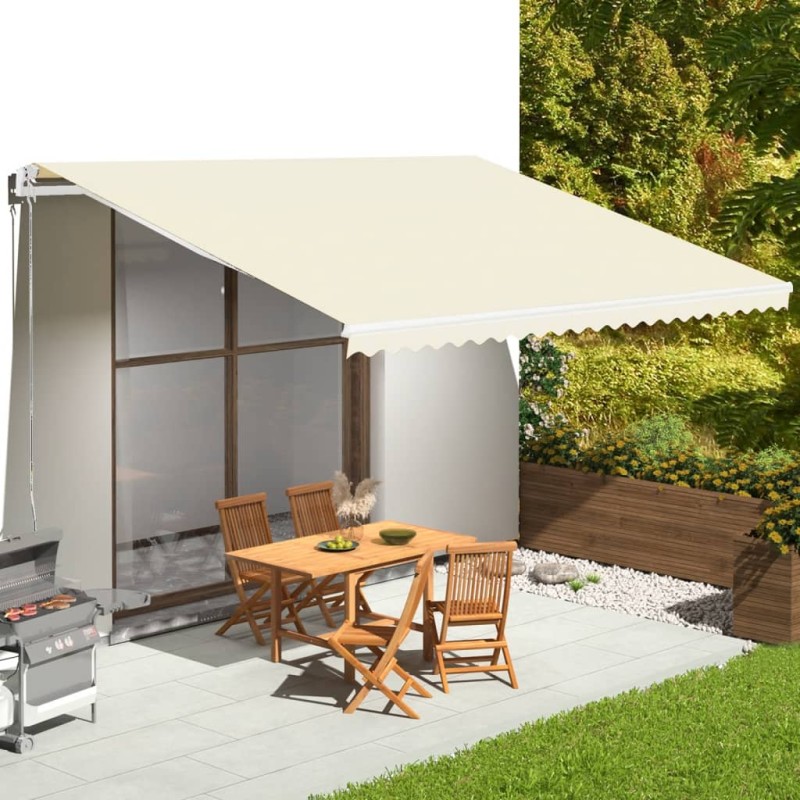 vidaXL Tessuto di Ricambio per Tenda da Sole Crema 5x3,5 m vidaXL Tessuto di Ricambio per Tenda da Sole Crema 5x3,5 m