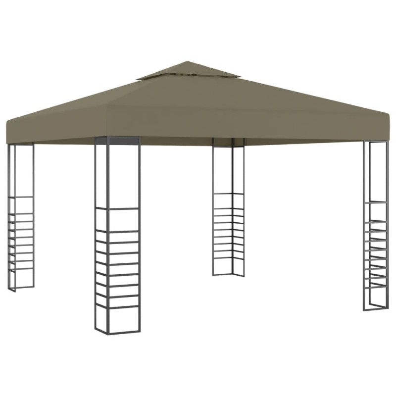 vidaXL Gazebo da Giardino 3x3 m Grigio Talpa 180 g/m² vidaXL Gazebo da Giardino 3x3 m Grigio Talpa 180 g/m²
