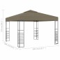 vidaXL Gazebo da Giardino 3x3 m Grigio Talpa 180 g/m² vidaXL Gazebo da Giardino 3x3 m Grigio Talpa 180 g/m²