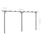 vidaXL Pergolato da Giardino Grigio 400x40x205 cm in Pino Impregnato