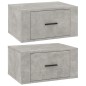 Comodini a Muro 2 pz Grigio Cemento 50x36x25 cm Comodini a Muro 2 pz Grigio Cemento 50x36x25 cm