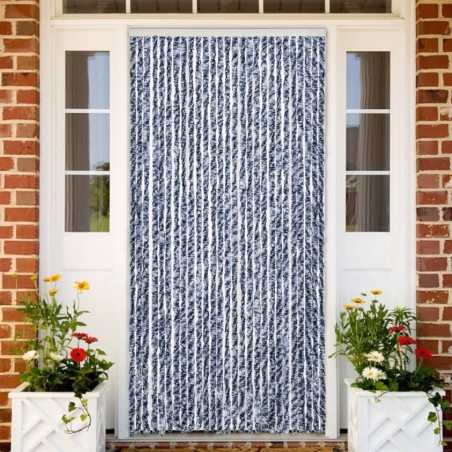 vidaXL Zanzariera Blu e Bianco 118x220 cm Ciniglia