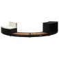 vidaXL Bordo Spa Nero Polyrattan e Legno Massello di Acacia vidaXL Bordo Spa Nero Polyrattan e Legno Massello di Acacia