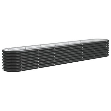 vidaXL Letto da Giardino in Acciaio a Polvere 260x40x36 cm Antracite
