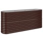 vidaXL Letto Giardino Acciaio Verniciato a Polvere 152x40x68cm Marrone vidaXL Letto Giardino Acciaio Verniciato a Polvere 152x40x68cm Marrone