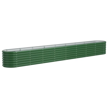 vidaXL Letto Giardino Acciaio Verniciato a Polvere 332x40x36 cm Verde