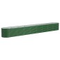 vidaXL Letto Giardino Acciaio Verniciato a Polvere 332x40x36 cm Verde vidaXL Letto Giardino Acciaio Verniciato a Polvere 332x40x36 cm Verde