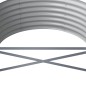 vidaXL Letto Giardino Acciaio Verniciato a Polvere 224x80x36 cm Grigio vidaXL Letto Giardino Acciaio Verniciato a Polvere 224x80x36 cm Grigio