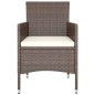 vidaXL Set Sedie da Giardino e Poggiapiedi 4 pz in Polyrattan Marrone vidaXL Set Sedie da Giardino e Poggiapiedi 4 pz in Polyrattan Marrone