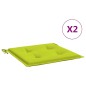 vidaXL Cuscini per Sedia 2 pz Verde Brillante 50x50x3cm Tessuto Oxford
