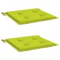 vidaXL Cuscini per Sedia 2 pz Verde Brillante 50x50x3cm Tessuto Oxford