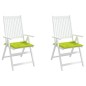 vidaXL Cuscini per Sedia 2 pz Verde Brillante 50x50x3cm Tessuto Oxford