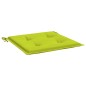 vidaXL Cuscini per Sedia 2 pz Verde Brillante 50x50x3cm Tessuto Oxford