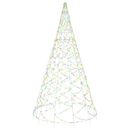 Albero di Natale Pennone Colorato 3000 LED 800 cm