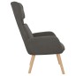 vidaXL Sedia Relax Grigio Scuro in Velluto vidaXL Sedia Relax Grigio Scuro in Velluto