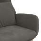 vidaXL Sedia Relax Grigio Scuro in Velluto vidaXL Sedia Relax Grigio Scuro in Velluto