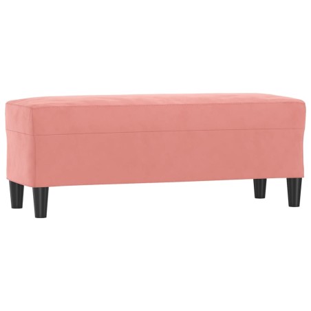 vidaXL Panca rosa 100x35x41 cm in Velluto