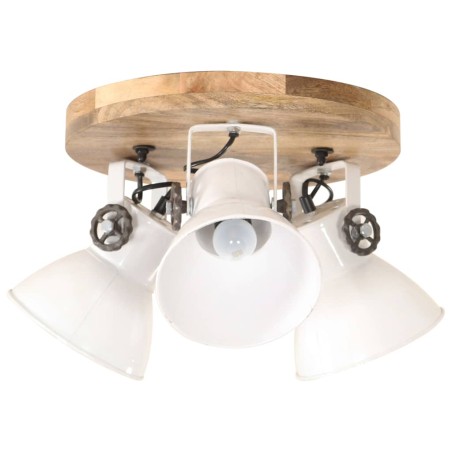 vidaXL Lampada a Sospensione Industriale 25 W Bianca 42x27cm E27