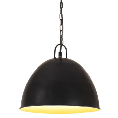 vidaXL Lampada Industriale Vintage 25 W Nera Rotonda 31 cm E27