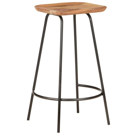 vidaXL Sgabelli da Bar 2 pz in Legno Massello di Acacia