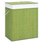 vidaXL Cesto Portabiancheria in Bambù a Sezione Singola Verde 83 L vidaXL Cesto Portabiancheria in Bambù a Sezione Singola Verde 83 L