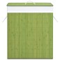 vidaXL Cesto Portabiancheria in Bambù a Sezione Singola Verde 83 L vidaXL Cesto Portabiancheria in Bambù a Sezione Singola Verde 83 L