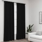 vidaXL Tende Oscuranti con Ganci Effetto Lino 2 pz Antracite 140x245cm vidaXL Tende Oscuranti con Ganci Effetto Lino 2 pz Antracite 140x245cm